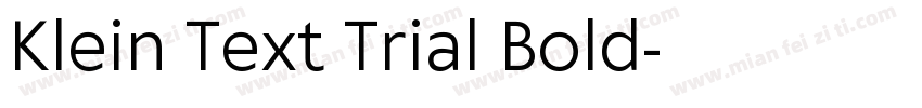 Klein Text Trial Bold字体转换